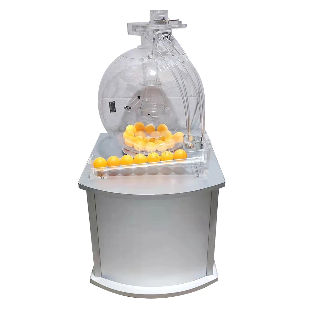 Custom lucky pingpong ball lotto tv  mania online drawing lottery machine