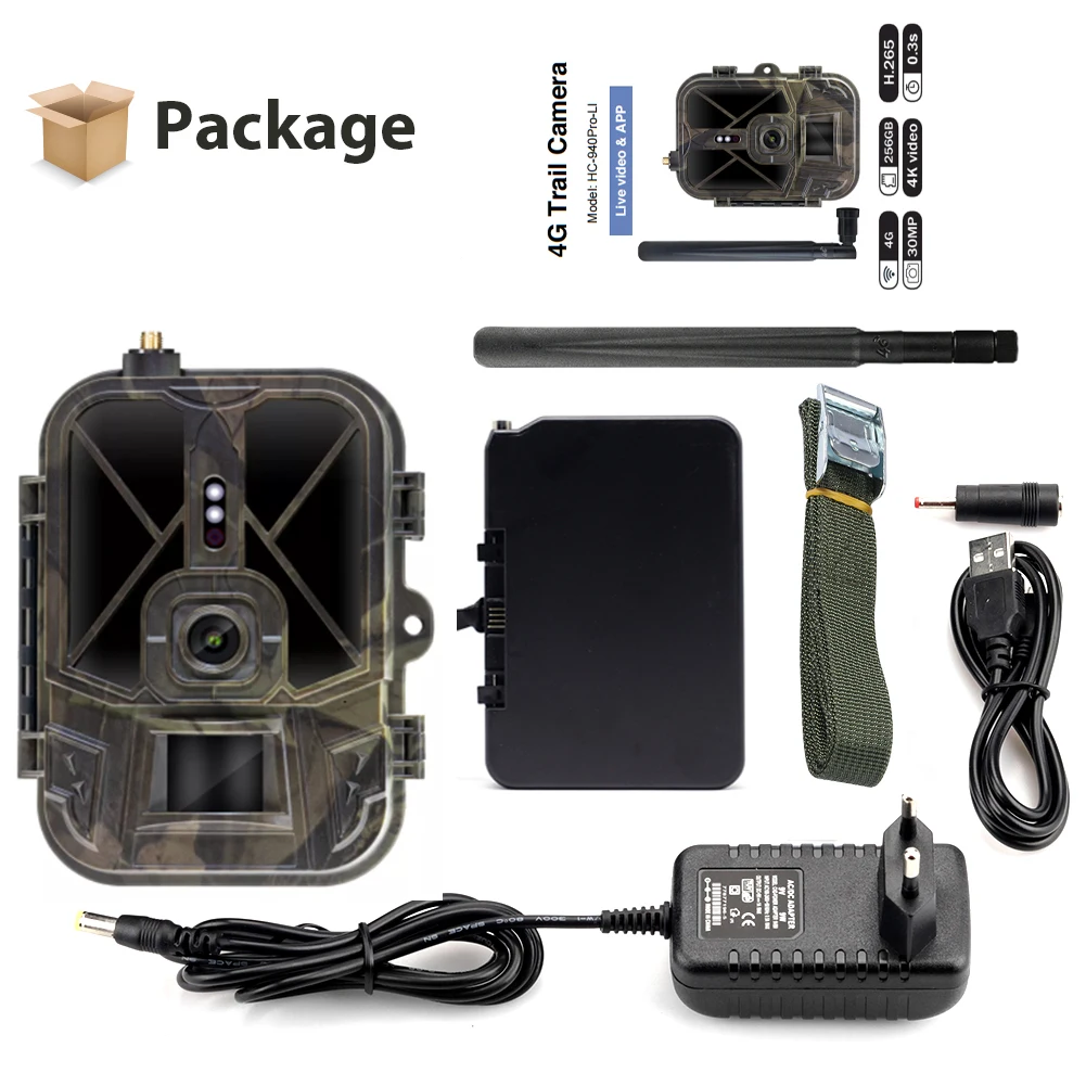 Hc-940pro-li 4G 4K 30MP Trail Camera - Live Video Transmission
