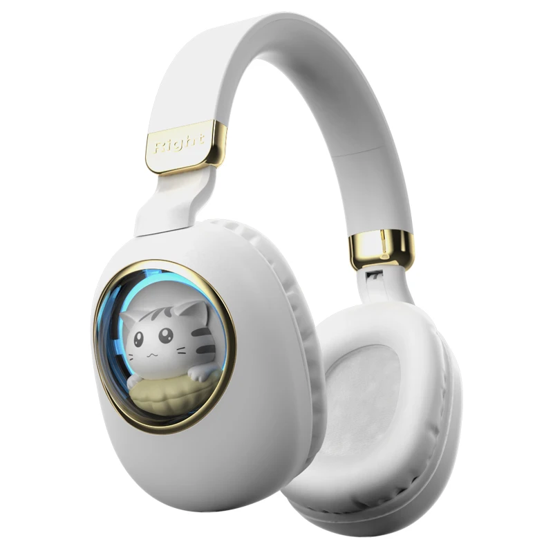 Compact Folding Soft Comfortable Over Ear Lightweight Bt Wireless Headphones for Kids