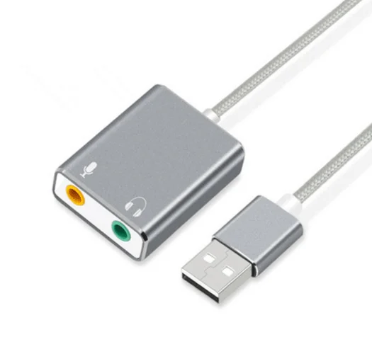 Топ-поставщик 7,1 внешняя звуковая карта USB со штекером 3,5 мм USB аудио адаптер наушники микрофон для Macbook компьютера ноутбука ПК