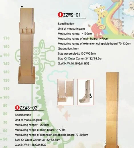2M/200CM Roll Ruler Wall Mounted Growth Stature Meter Body Height Measure Measuring Tape
