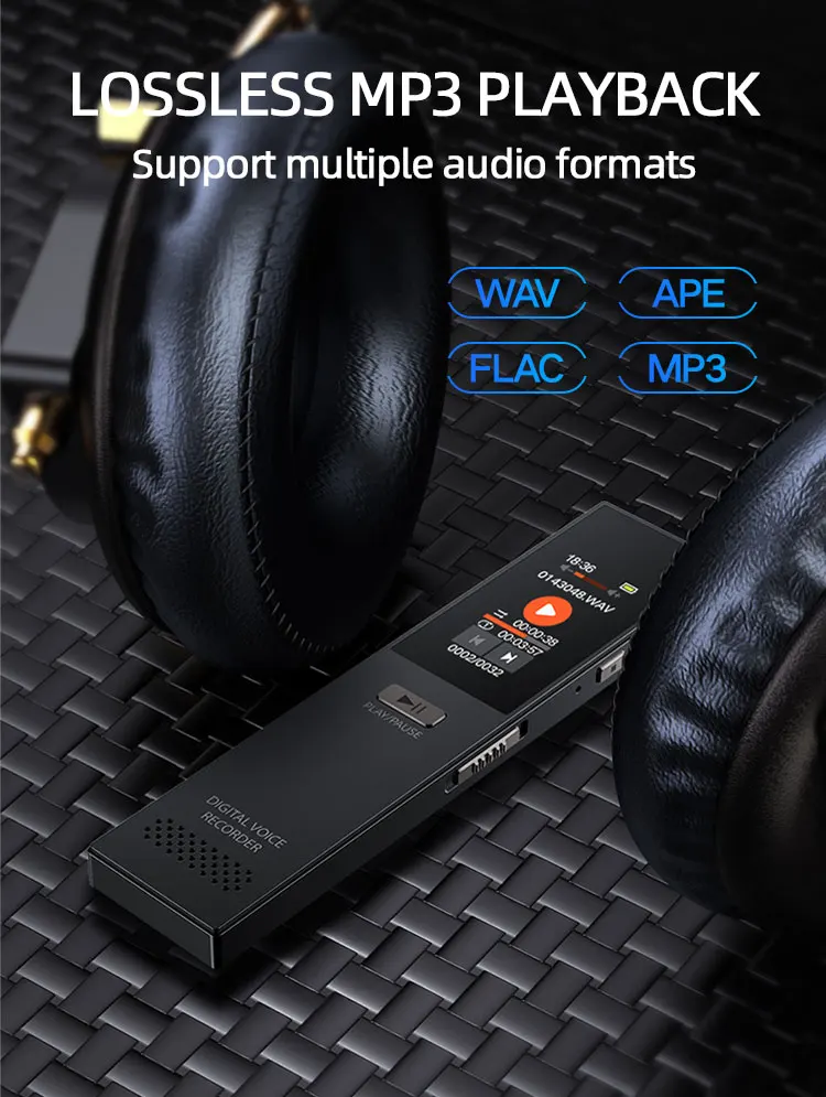 Waterproof Mini Digital Audio Voice Recorder Sound Playback With Speaker Voice Recording Pen Mp3 Player