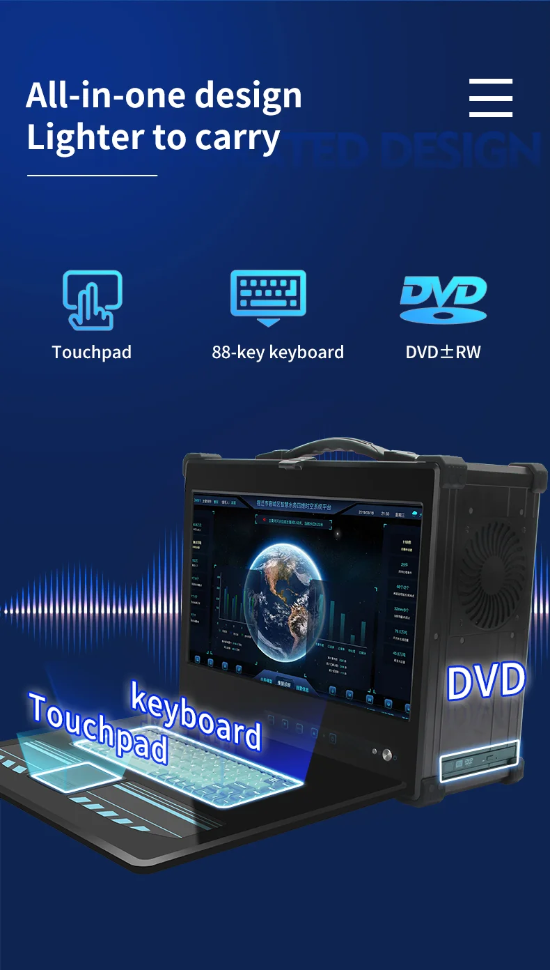 17.3inch Q370 Chipset 64g 13usb Waterproof And Dustproof Portable