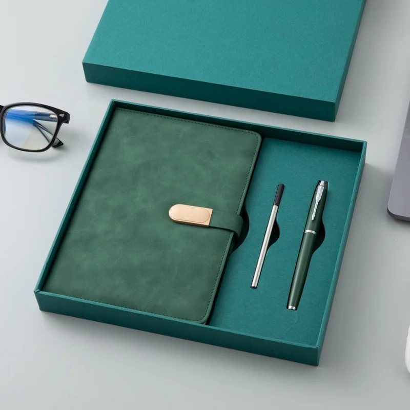 Box Printing Wholesale Journal Box Gift Sets A5 Diary Notebook Set Packaging Box with Ballpoint Fountain Pen