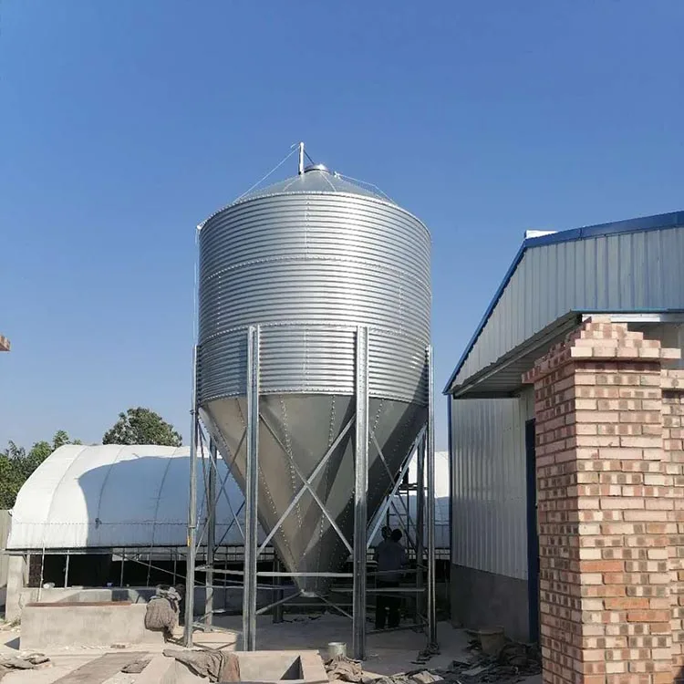 HKB 20 Ton Stainless Steel Chicken Feed Bin & Grain Storage Silo for Poultry Farm with 25-30 Years Service Life