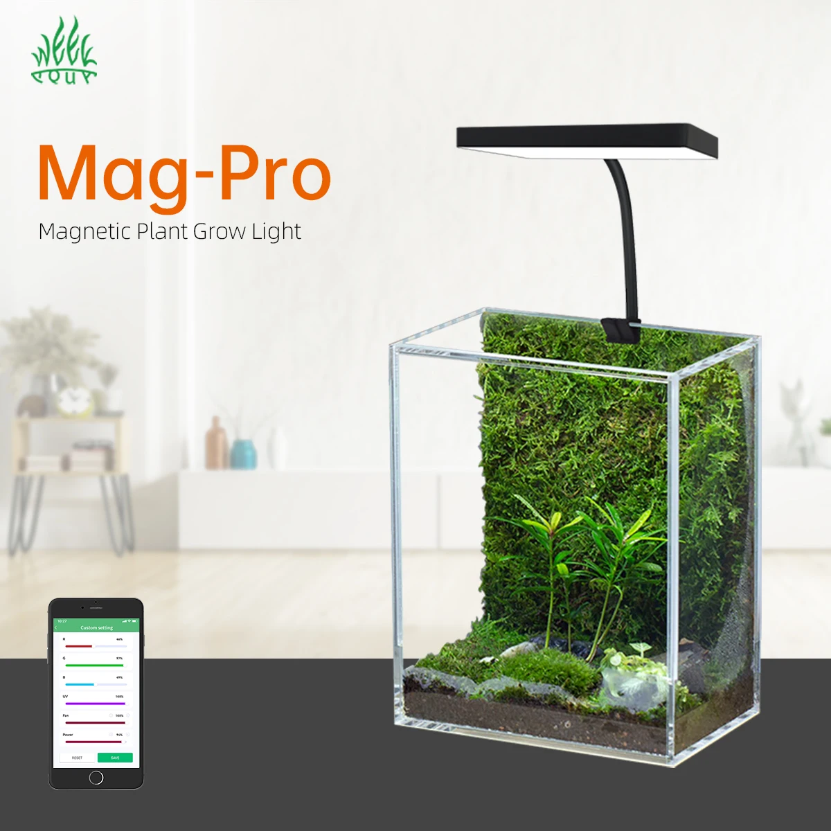 WEEK AQUA Mag-Pro 磁気式植物育成ライト 水槽用植物育成フル