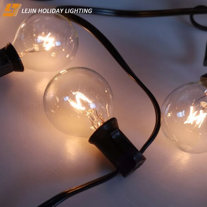 
Наружная Водонепроницаемая светодиодная гирлянда g40 25 футов 50 футов 100 футов с американской и британской вилкой 