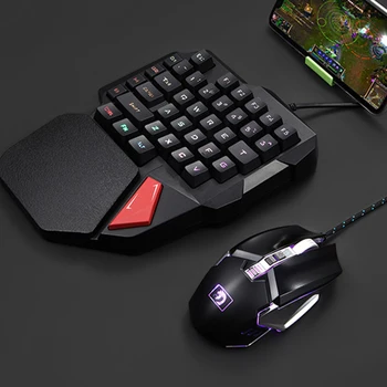 Great Quality Delux T9 Pro Left Hand Professional Ergonomic Gaming Keyboard RGB Mini Mechanical Keyboard