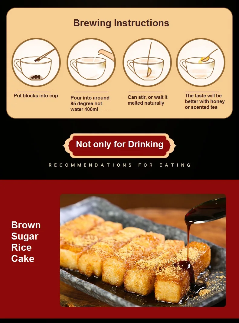 Brown Sugar Ginger Tea Blocks Ginger Tea Cube Brown Sugar Block ...