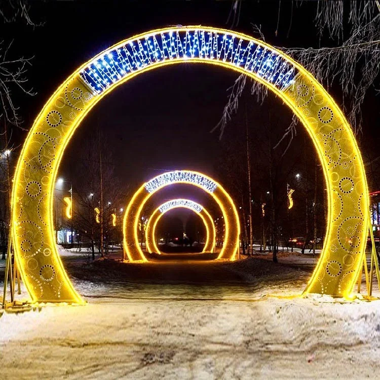 Giant Lighted Star Arch Motif Light Display for All Kinds of Holidays Christmas Decor