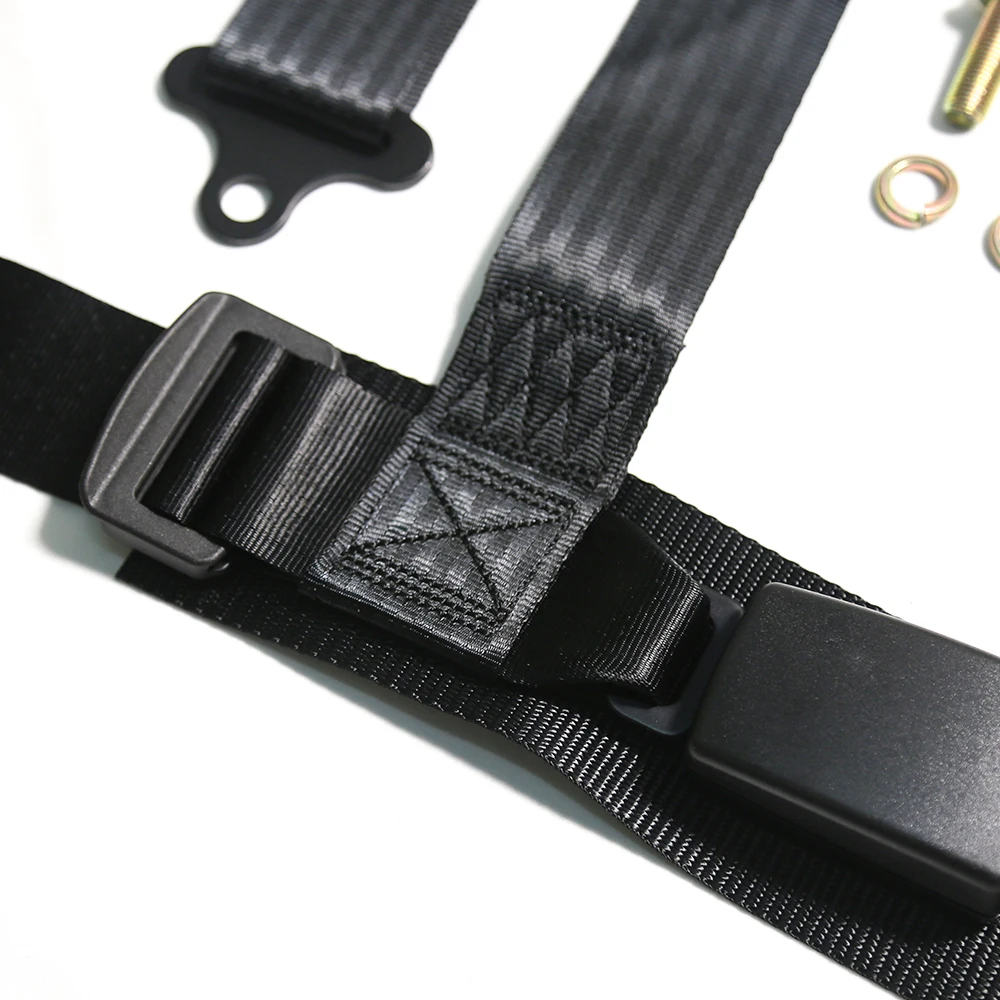 4point Safety Belt Harness Black 2inch Racing Seat With Shoulder Pad Racing Car Seat Safety