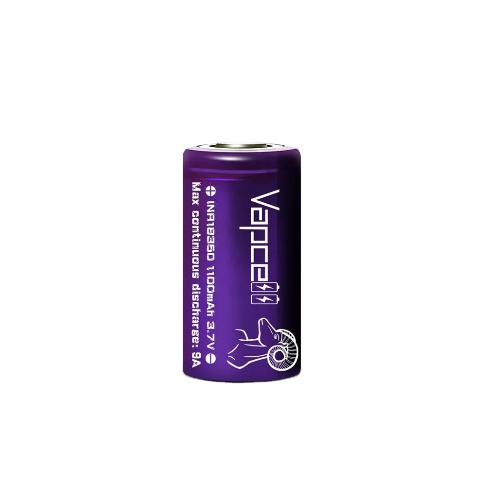 
 Лидер продаж, литий-ионные аккумуляторы Vapcell 18350, 1100 мАч, 9 А, 3,7 в  