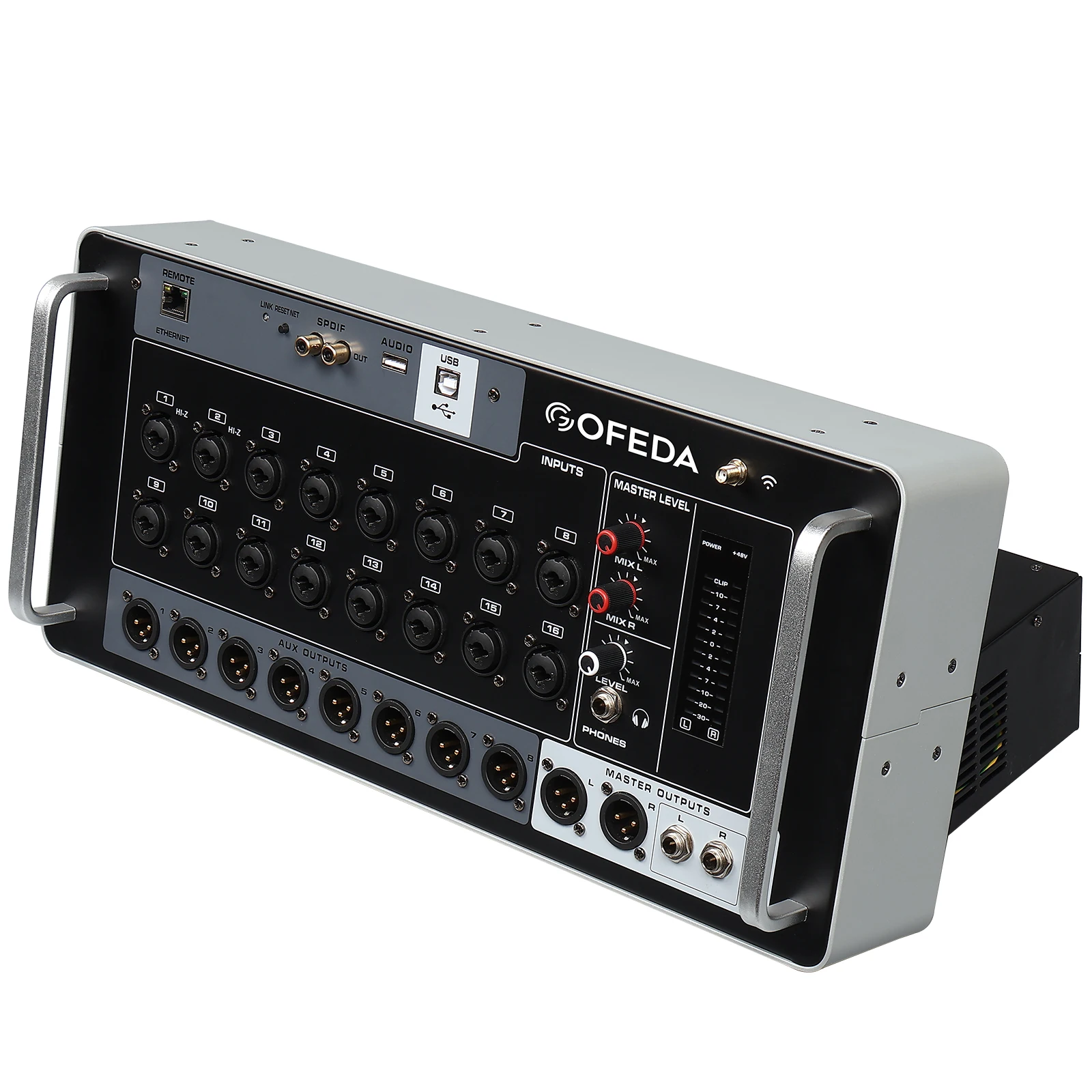 Professional 16CH Digital Audio Mixer GOX-ASF16 with Bluetooth/USB