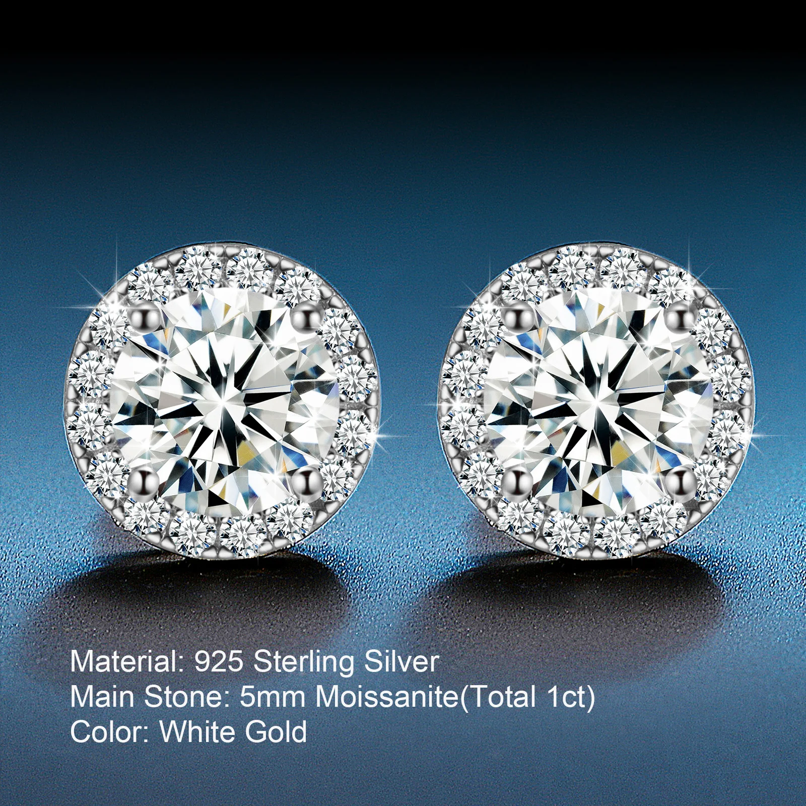 Orecchini a Lobo a Grappolo con Fiori in Moissanite di Varie Misure all'Ingrosso Argento Sterling 925 Diamante VVS Gioielli di Lusso di Alta Qualità per Uomo e Donna