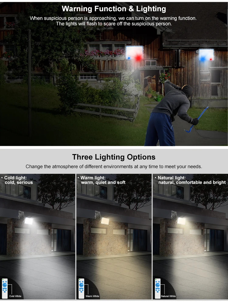 100W 200W 300W Outdoor Solar Led Flood Light With Remote Control