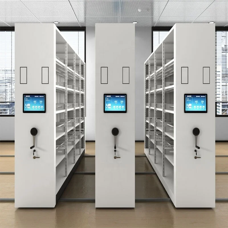 Source Factory Directly Sale Steel Filing Cabinet Metal Customized Size Specially Designed Documents Mobile Shelf Dense Rack