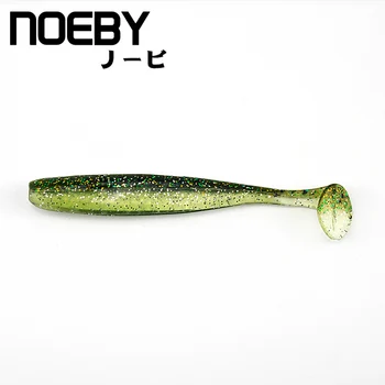 Noeby Stock Soft Plastic Fishing Silicone Artificial Double Color Baits Shiner Saltwater Freshwater Trout Redfish Fishing Lures – Soft Lure – view 2