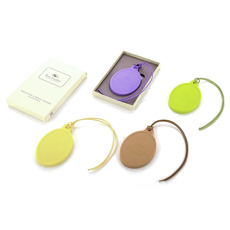 EVA Solid Car Aromatherapy Pendant Air Freshener Perfume Ingredients Fragrance Scented Rubber Cards
