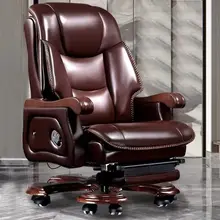 Luxury design ergonomic executive office chairs manager wood leather office chair for sale