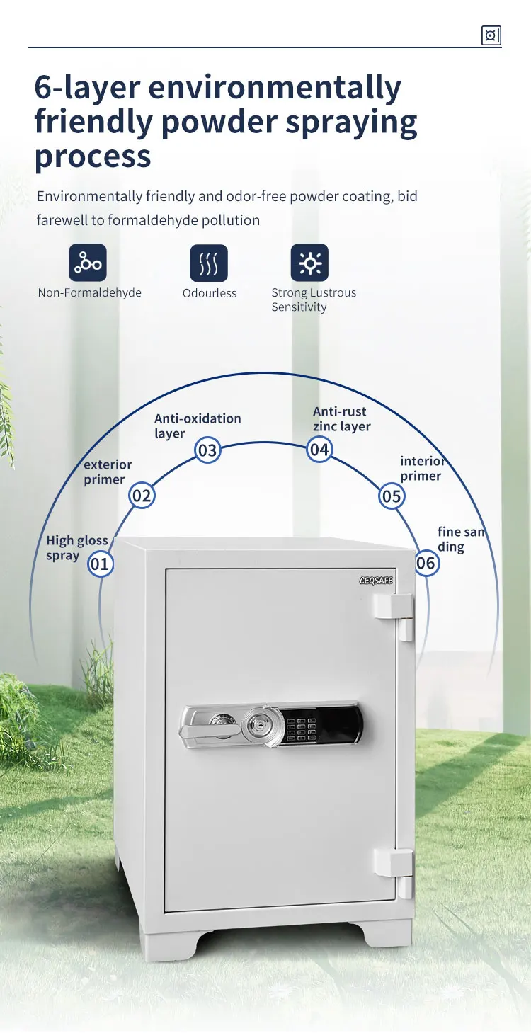 CEQSAFE Bank Deposit  Home Office Fire Box  Digital Safe Cabinet Document Fireproof Safe Box manufacture