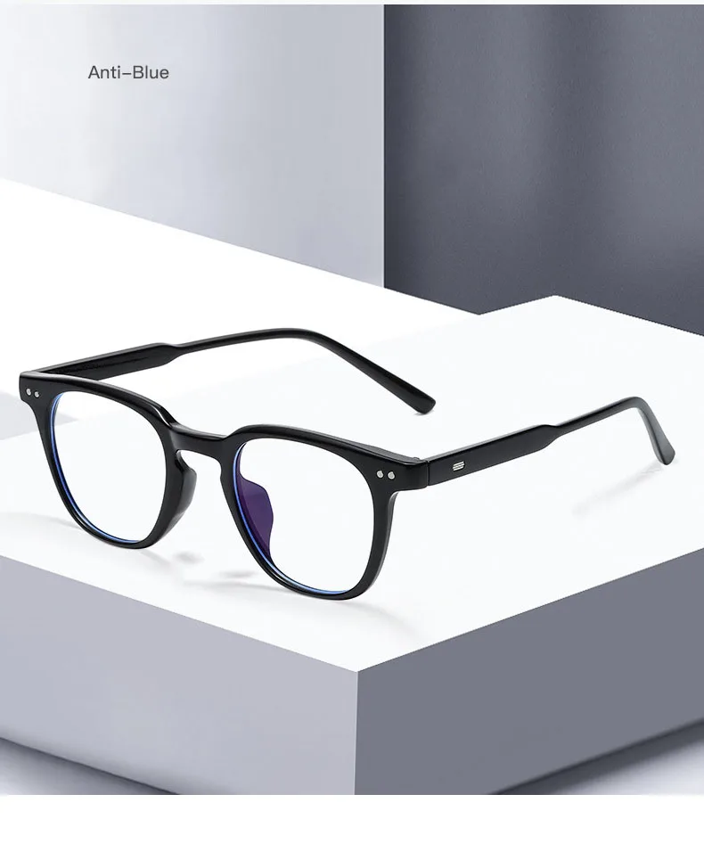 Montures de lunettes optiques pour hommes, très populaires, avec filtre anti-lumière bleue et motif uni._voghion.com