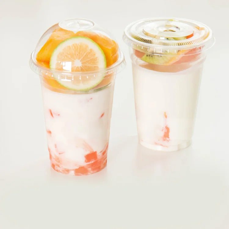 
Прозрачная Пластиковая Вставка OEM для домашних животных, 12 унций, 85 ММД, чашки, одноразовые чашки для йогурта с купольной крышкой и внутренней крышкой 