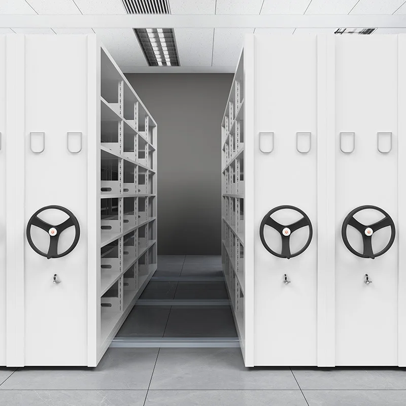 Customize Steel Manual Hanging Storage System Library Mechanical Movable Compact Shelves Mobile File Compactor