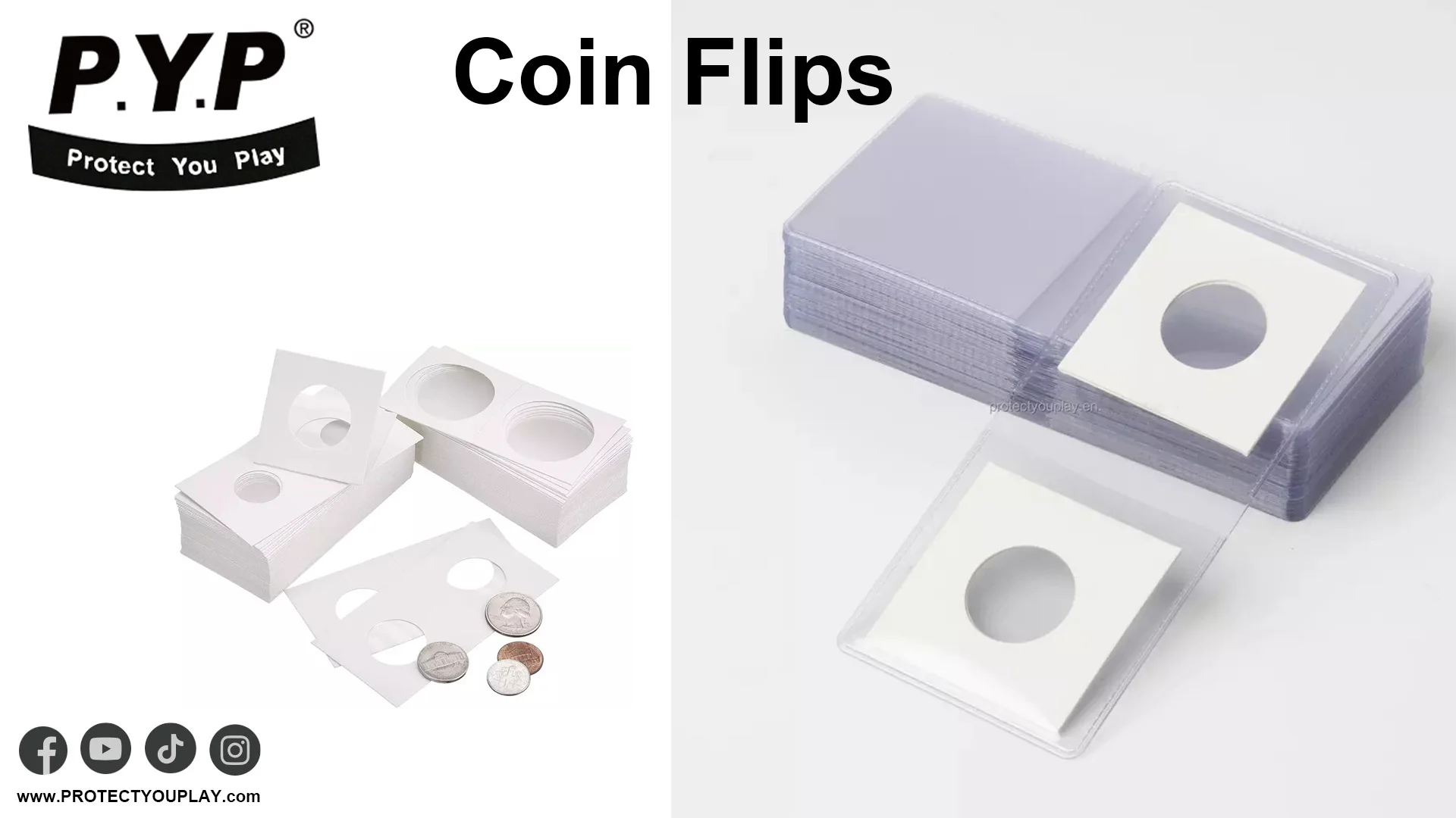 Custom Sizes Cardboard Coin Flips Holders For 2x2 Paper Coin Holder