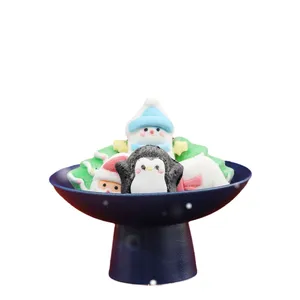 Christmas HOT- SALE  HALAL Snowman Marshmallow High-Value  Famous Fruity Flavored Individual Coated Children's Snacks