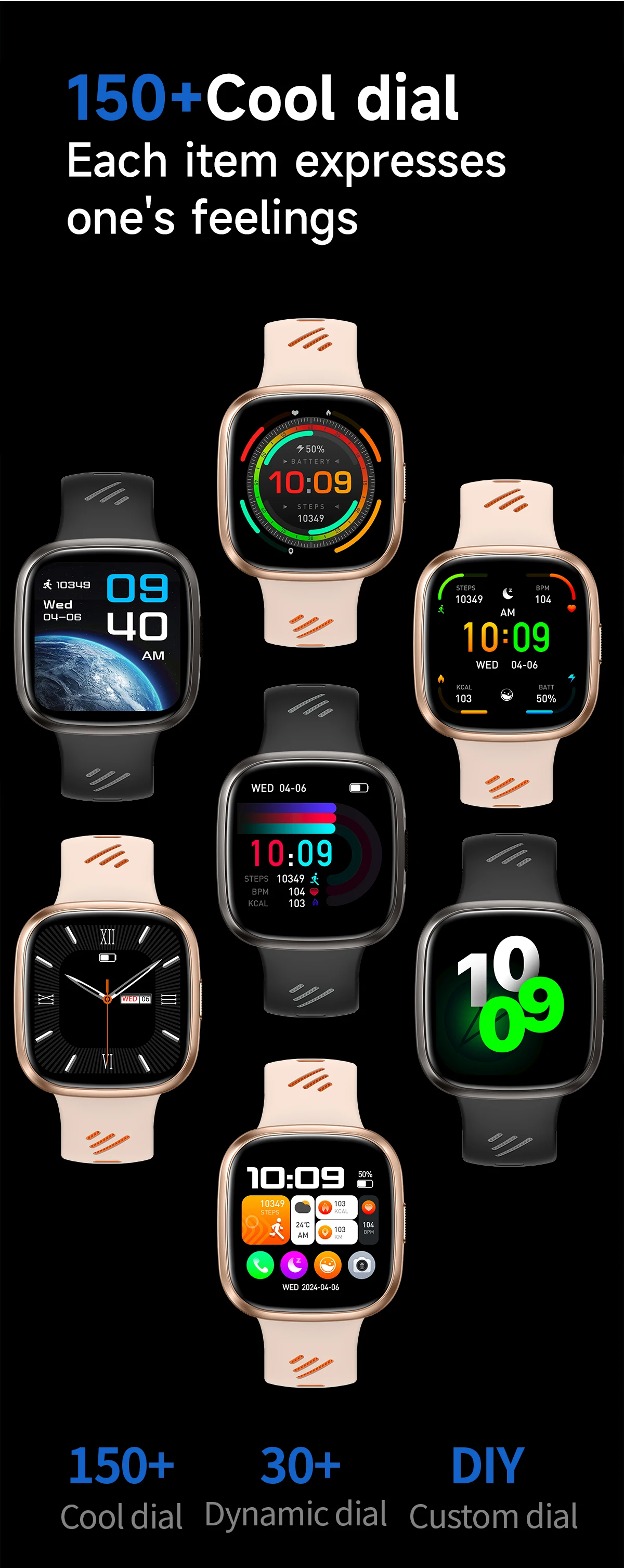 product waterproof heart rate sleep fitness smart watch for men women bt call message tracker sports modes compatible ios watch case-4