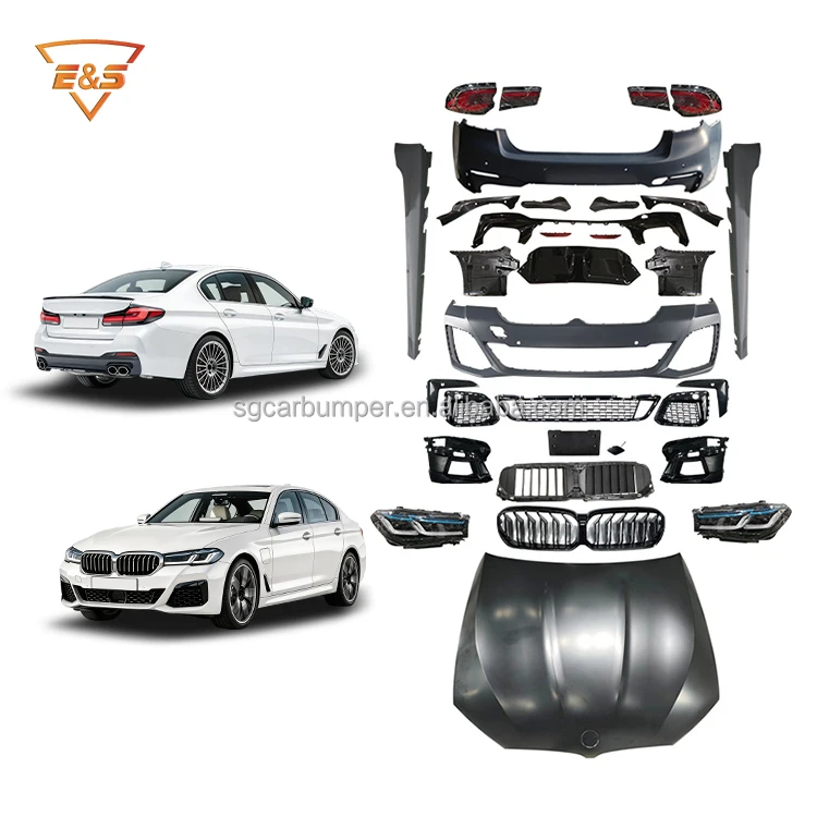 Bodykit For 2018-2020 G30 Old Upgrade To New 2021-2023 G30 Lci M Sport Bumpers With Lights For BMW