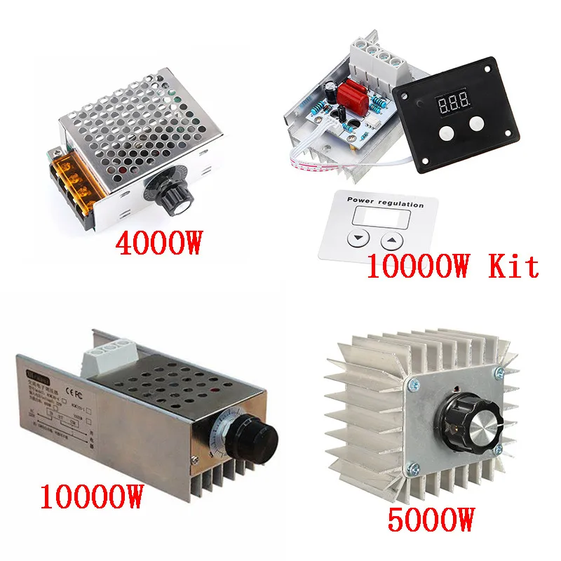 4000W 220V AC SCR Motor Speed Controller Module Voltage Regulator Dimmer NEW 