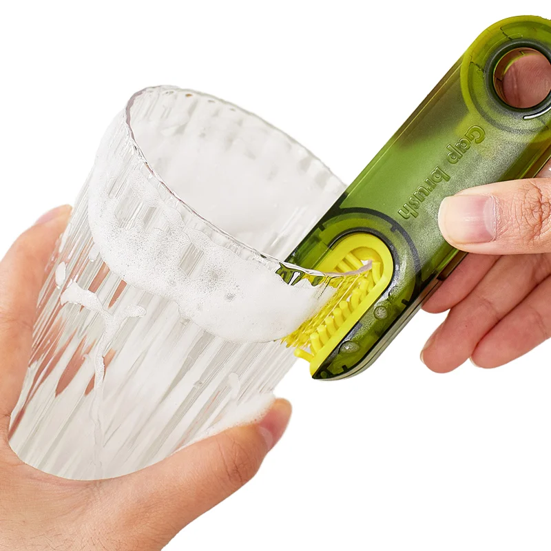 3-in-1 Multifunctional Rotating Crevice Clean Brush Small Keyboard Cleaner and Lid for Bottle or Cup Washing Cleaning Brushes