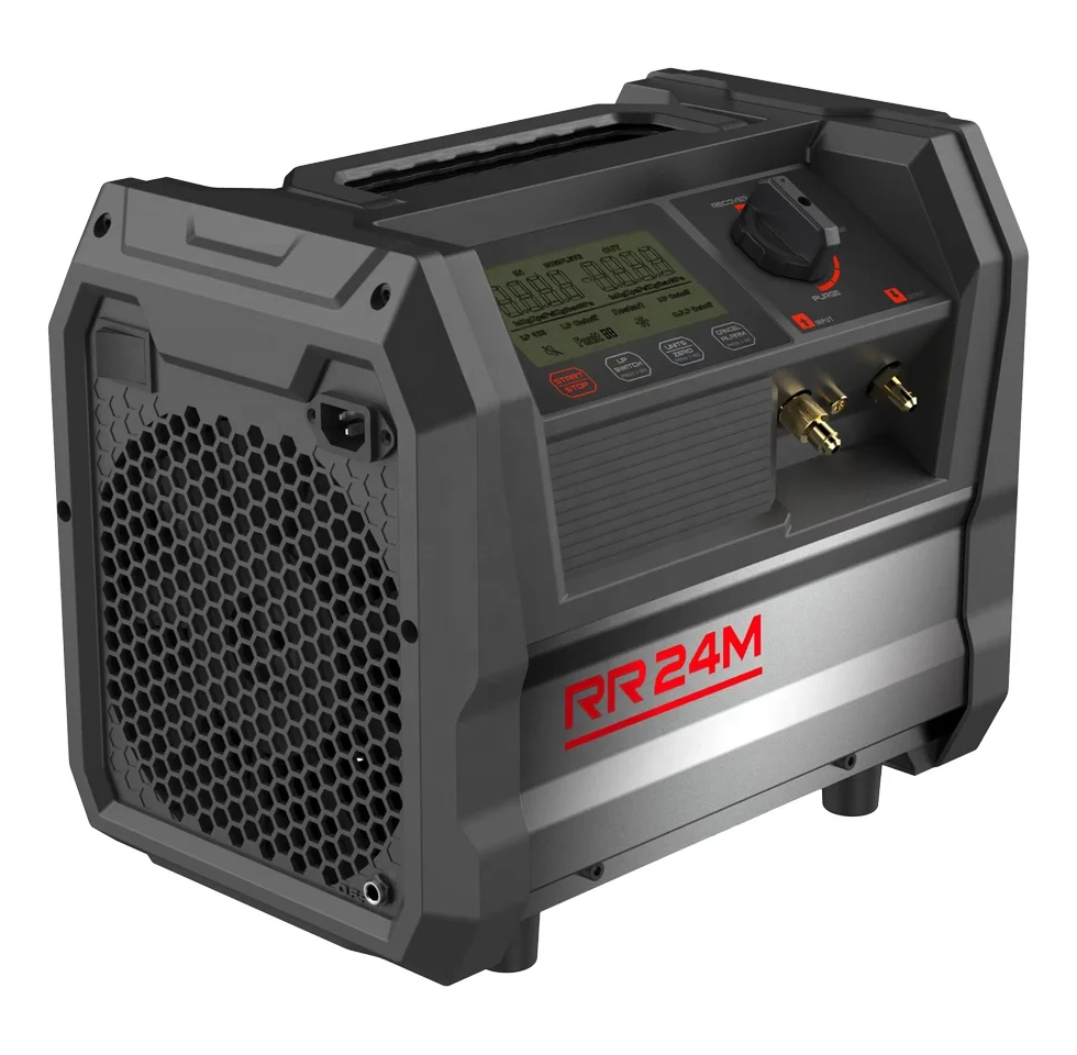 DC Motor Digital Air Conditioning Refrigerant Recycler 1HP R32 R410A R407C Gas Recovery Machine with 80% Overcharge protection