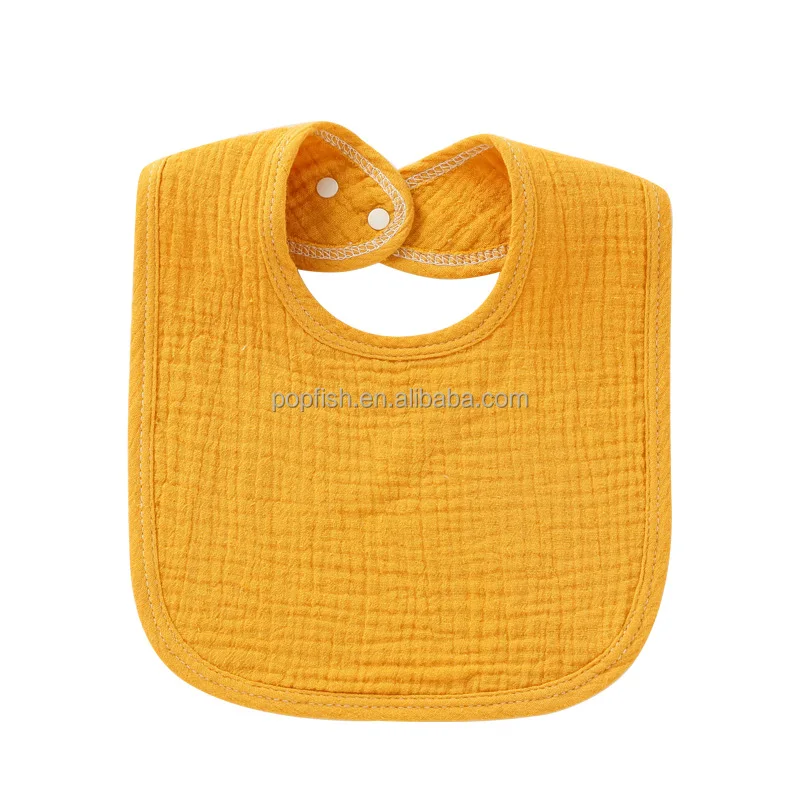 baby smock bib muslin bibs Baby Feeding Bibs Super Soft Sustainable Eco-Friendly Bpa Free Anti-Bacterial Washable Breathable gau supplier