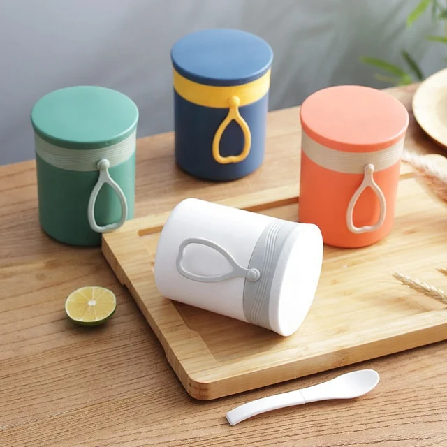 Portable to Work Food Jar Container Thermo Food Flask Kids Lunch Box Stainless Steel Soup Cup with Lid Spoon Airtight Thermos