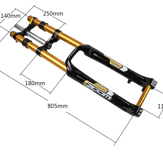 Dirt Bike Front Forks 26 Inch Fat Bicycle Double Crown Fork Dh Front