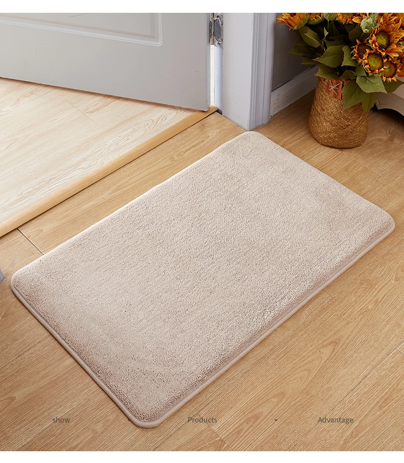  Super Absorbent Water Fast Dry 100% polyester Flooring Rug Non-slip Carpet Bath Play Rubber Door Mat details