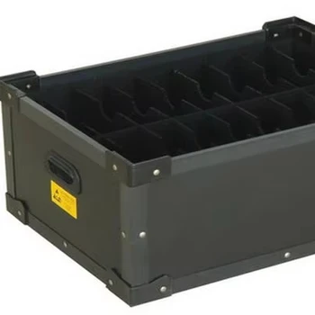 corrugated plastic box Customsized ESD PP foldable Antistatic Corrugated Storage Box