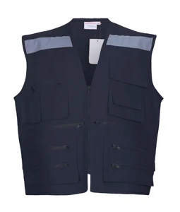 Factory Supply Multi Pockets Hi Vis Reflective Breathable Workwear Vest Work Safety Vestwear Safety Vest