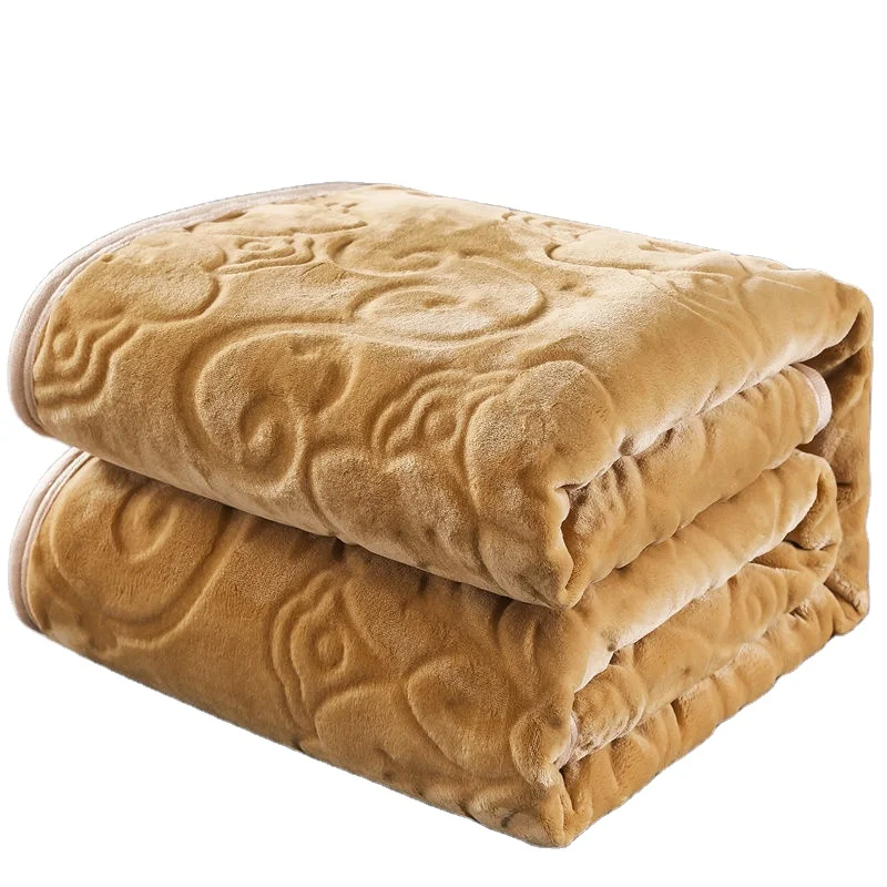 Korean Style 3d Printed Linen Organic Flower Plush Pure Color Raschel