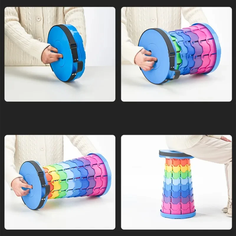 PLOGGING Tabouret Pliable et Portable,Tabouret de Camping Rétractable