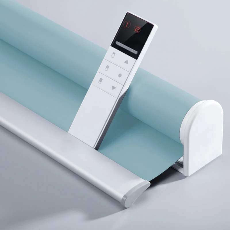 Zshine Motorized Blackout Window Blinds Customize Width Remote Control