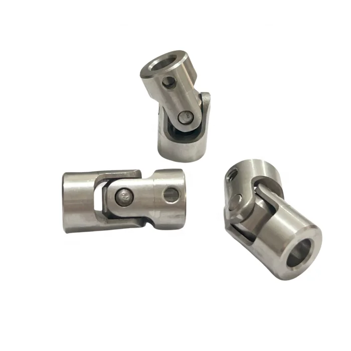 Small Stainless Steel Universal Cardan Joint Pin Block Bearing Single Universal Joint for 8mm Shaft for Food CNC Machining
