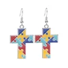 Earrings cross silver