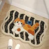 Sally hemp rubber sole - irregular wave cat orange