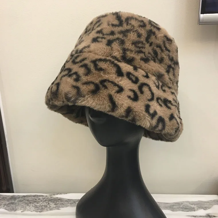 Оптовая продажа плюшевые зимние шапки теплые меховые шляпы головной убор уличная Классическая леопардовая шляпа рыбака бейсбольная Спортивная Кепка