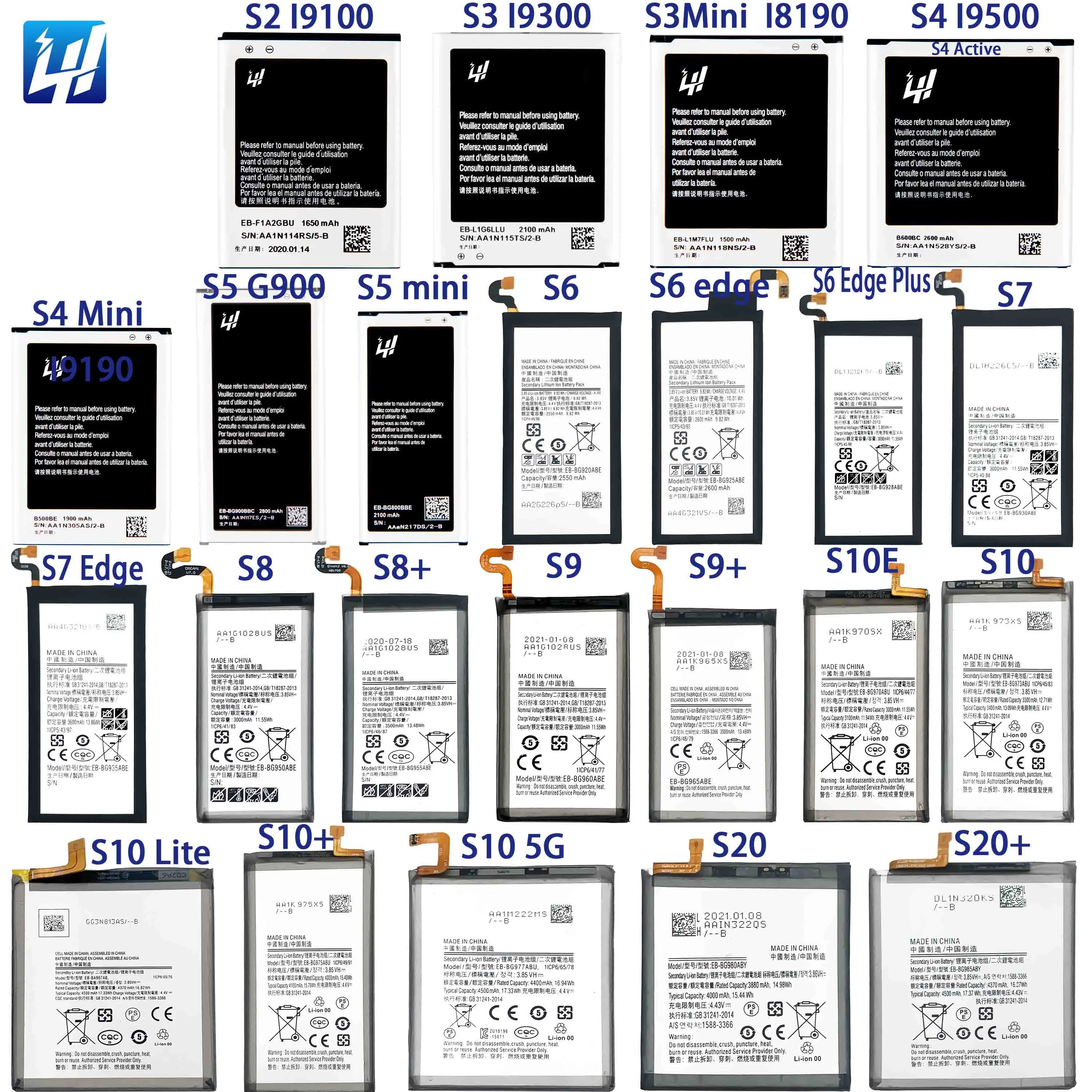 NOTE1 2 3 4 5 7 8 9 10 20 21 Rechargeable Battery for Galaxy Note 9