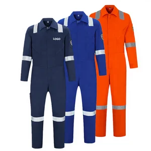 Custom Construction Worker Workwear Overall Fireproof Flame Retardant Safety Suit Hi Vis Work Clothes Aramid FRC FR Coverall
