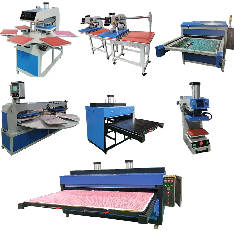 TIFFAN Large Size Rotary Heat Press Machine Pneumatic 6 Stations Heat Transfer Printing Equipment Easy to Operate